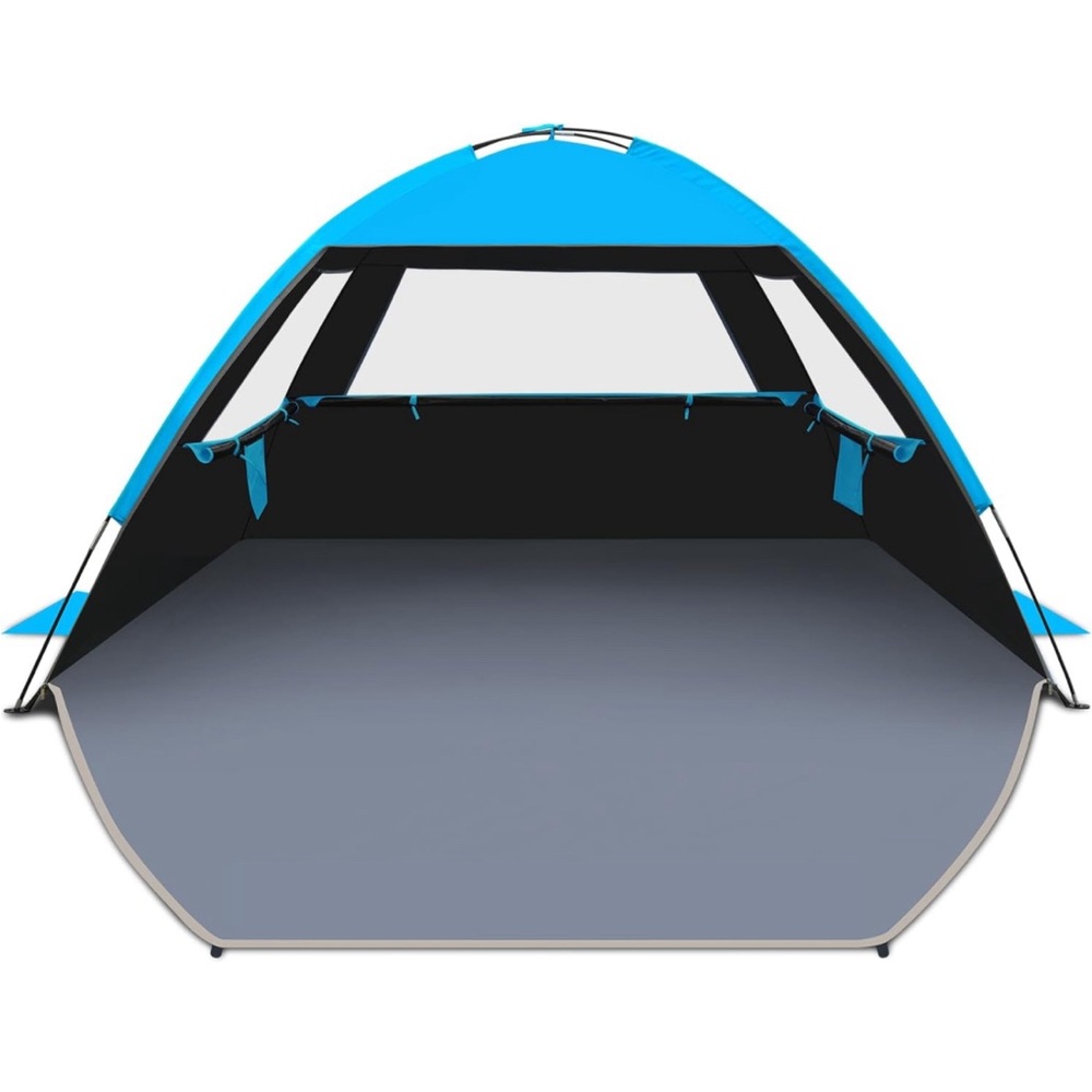 4 Person🧑‍🧑‍🧒‍🧒Beach🏖️Tent⛺️Sun☀️Shelter w UPF 50＋UV Protection Lightweight